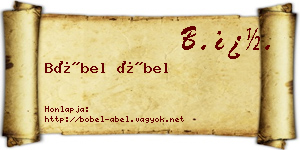 Böbel Ábel névjegykártya